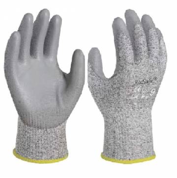 AccSafe 13G Cut Resistant Level-5 shell, with Gray PU Coated Glove